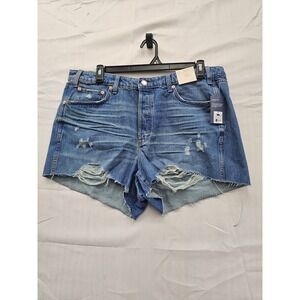 Universal Thread Womens High Rise Mini Cut-Off Denim Shorts Medium Wash Size 17